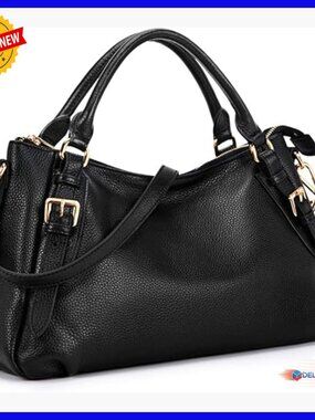 Medium Genuine Leather Hobo Satchel Crossbody Bag Top Handle